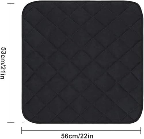 2-Piece Reusable Waterproof Absorbent Chair Pads, Brown, 56 × 53 cm