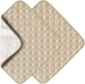 2-Piece Reusable Waterproof Absorbent Chair Pads, Brown, 56 × 53 cm