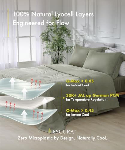 Bamboo Cooling Comforter, Ultra-Breathable with Temperature-Regulating Fill