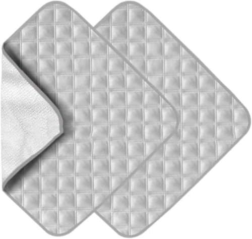 2-Piece Reusable Waterproof Absorbent Chair Pads, Brown, 56 × 53 cm