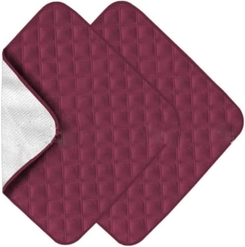 2-Piece Reusable Waterproof Absorbent Chair Pads, Brown, 56 × 53 cm
