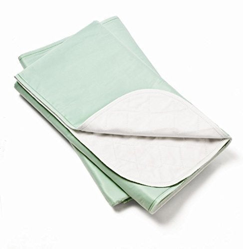12-Pack Heavy-Duty Reusable Washable Bed Pads, 34 × 36 in, Green