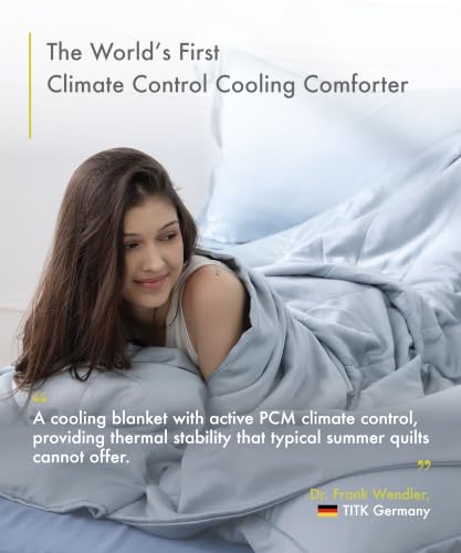 Bamboo Cooling Comforter, Ultra-Breathable with Temperature-Regulating Fill