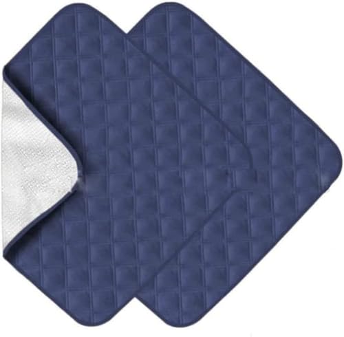 2-Piece Reusable Waterproof Absorbent Chair Pads, Brown, 56 × 53 cm