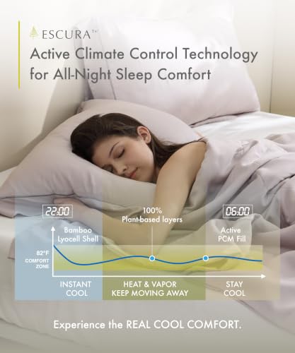 Bamboo Cooling Comforter, Ultra-Breathable with Temperature-Regulating Fill