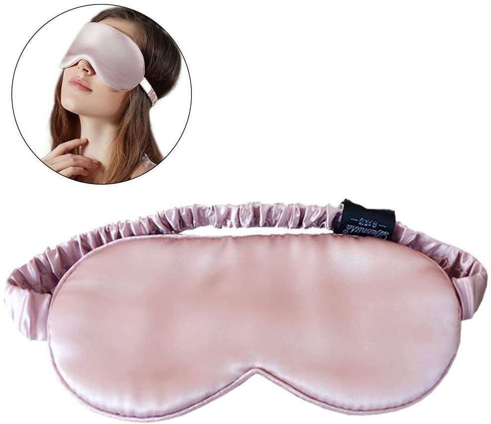 Silk Satin Blackout Sleep Mask with Adjustable Strap
