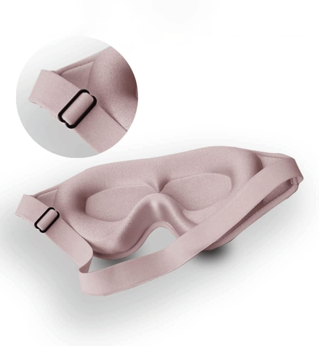 Silk Satin Blackout Sleep Mask with Adjustable Strap