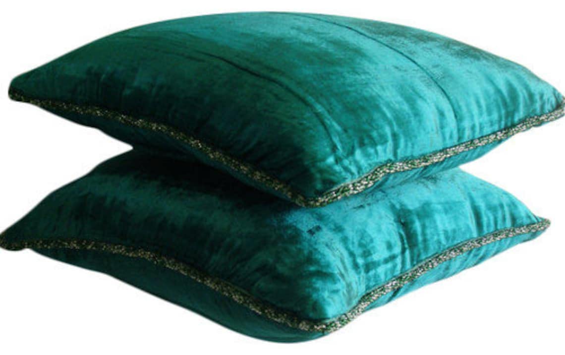 Light Brown Velvet Beaded Cord Cushion Cover, Choco Shimmer