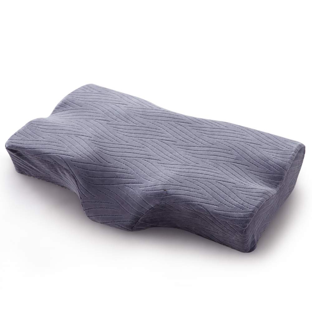 Ergonomic Contour Memory Foam Cervical Neck Pillow with Pillowcase