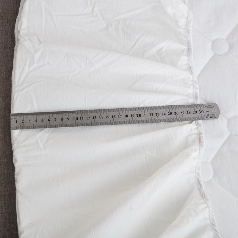 Machine Washable Soft Mattress Protector, White