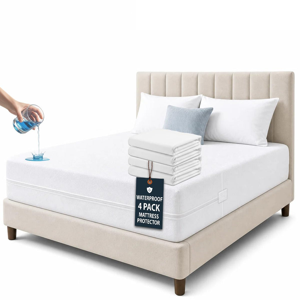 Waterproof Zippered Mattress Encasement, Breathable & Machine Washable