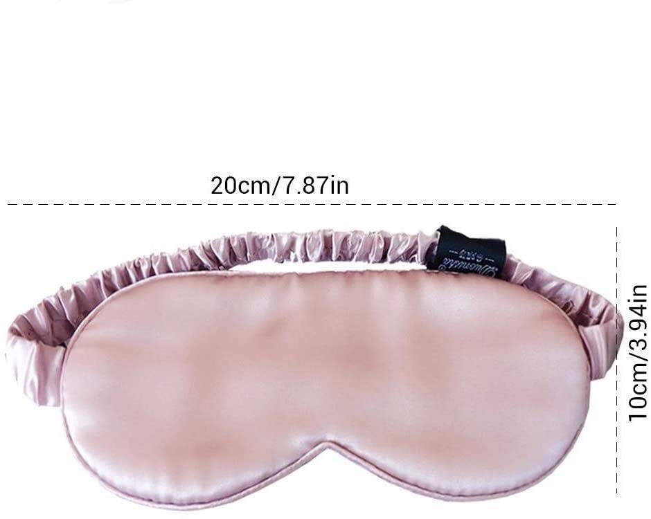 Silk Satin Blackout Sleep Mask with Adjustable Strap