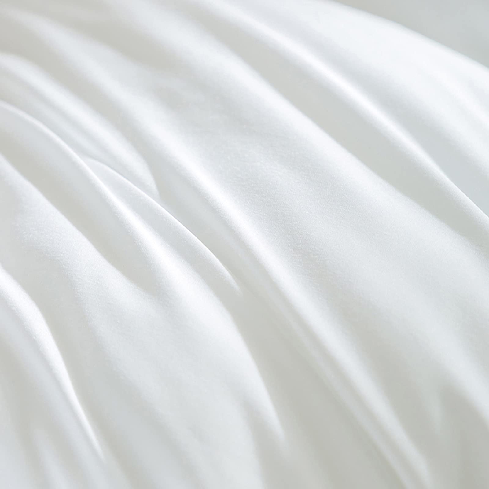 Fluffy White Duck Down Cotton Comforter Set with 2 Pillowcases, Gray, 160 × 210 cm