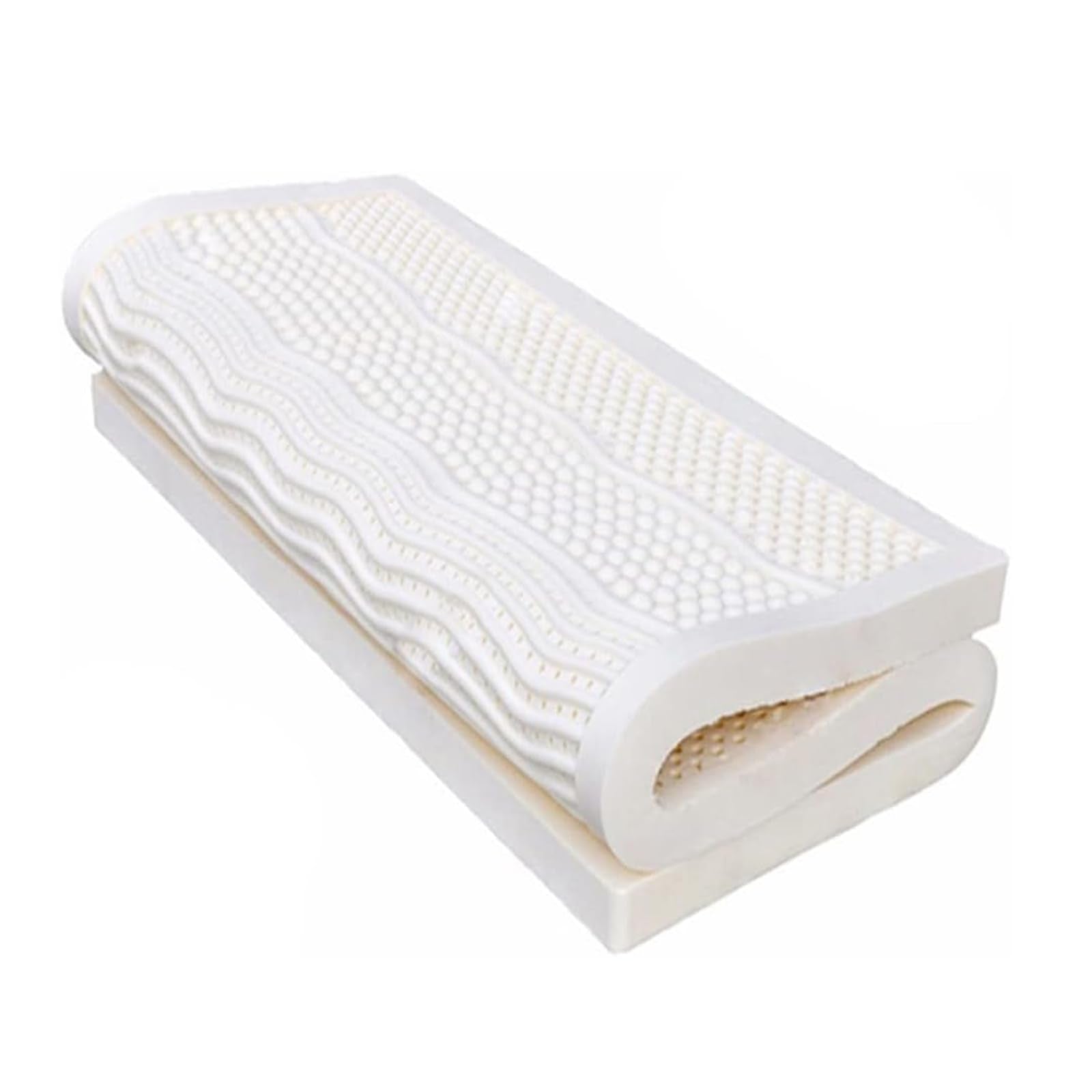 100% Natural Latex Mattress Topper with Removable Washable Cover, 4", 200 × 200 cm