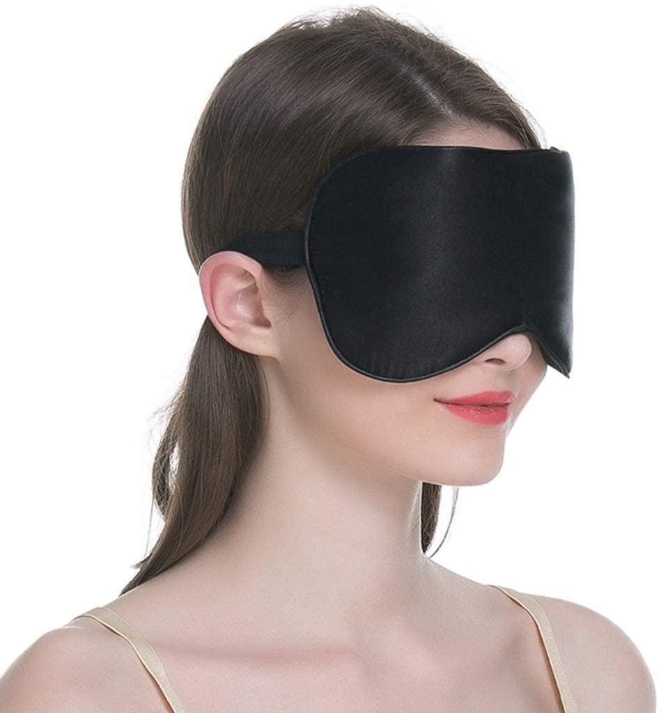 3D Contoured Light-Blocking Sleep Mask with Adjustable Strap