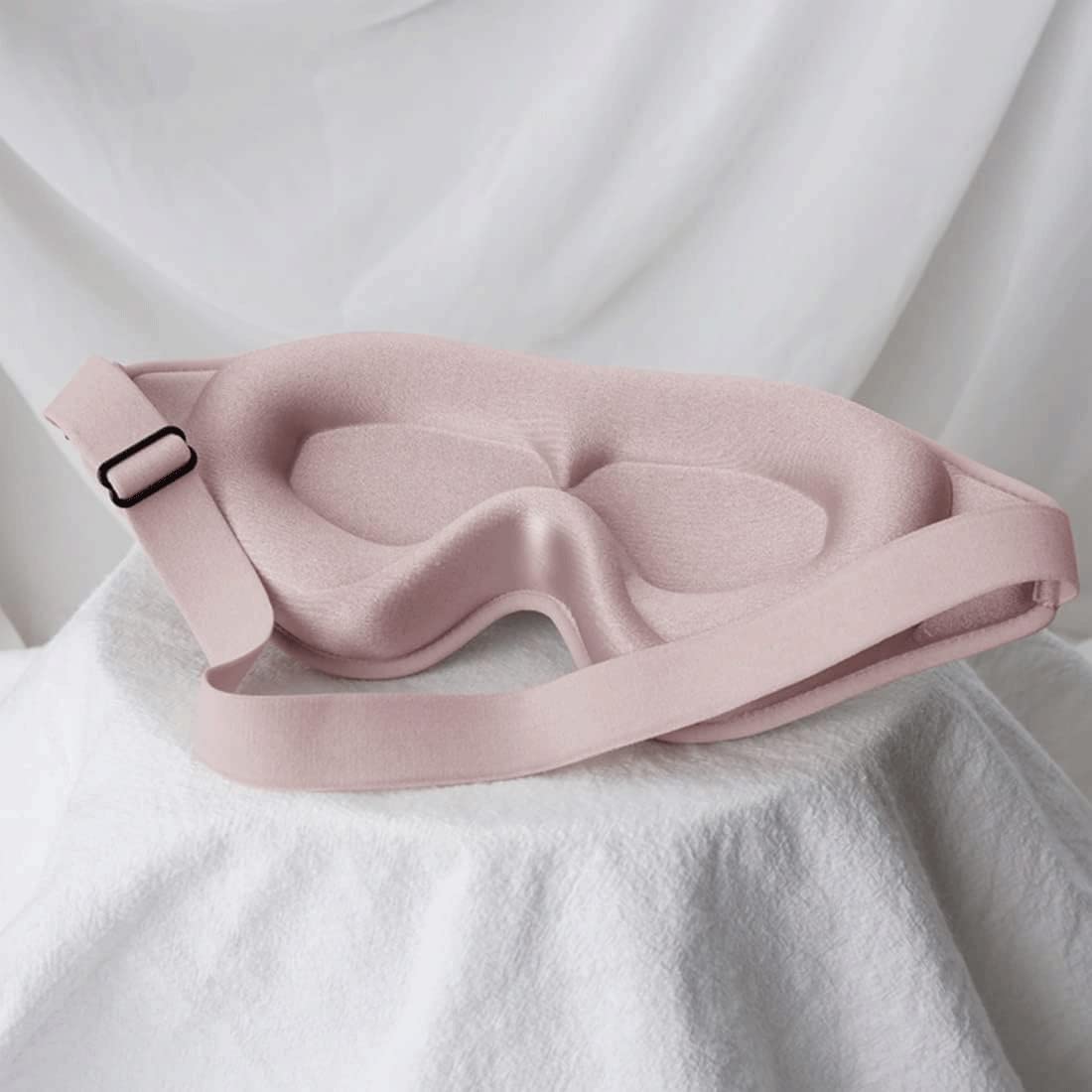 Silk Satin Blackout Sleep Mask with Adjustable Strap