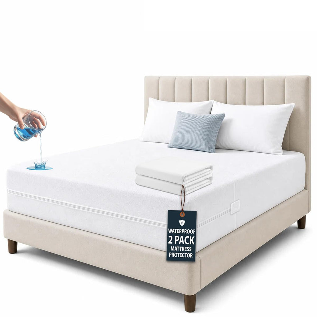 Waterproof Zippered Mattress Encasement, Breathable & Machine Washable
