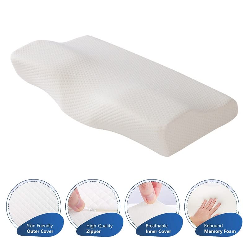 Slow Rebound Memory Foam Cervical Neck Pillow