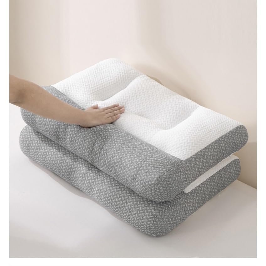 Supportive Neck Pillow with Resilient Core