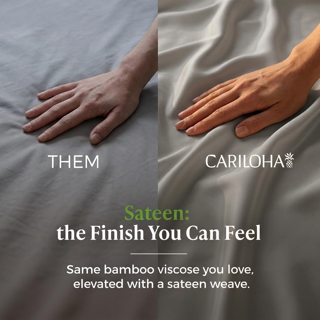 Cariloha Resort Sheet Set - Cooling Viscose from Bamboo - Harbor Gray - Queen