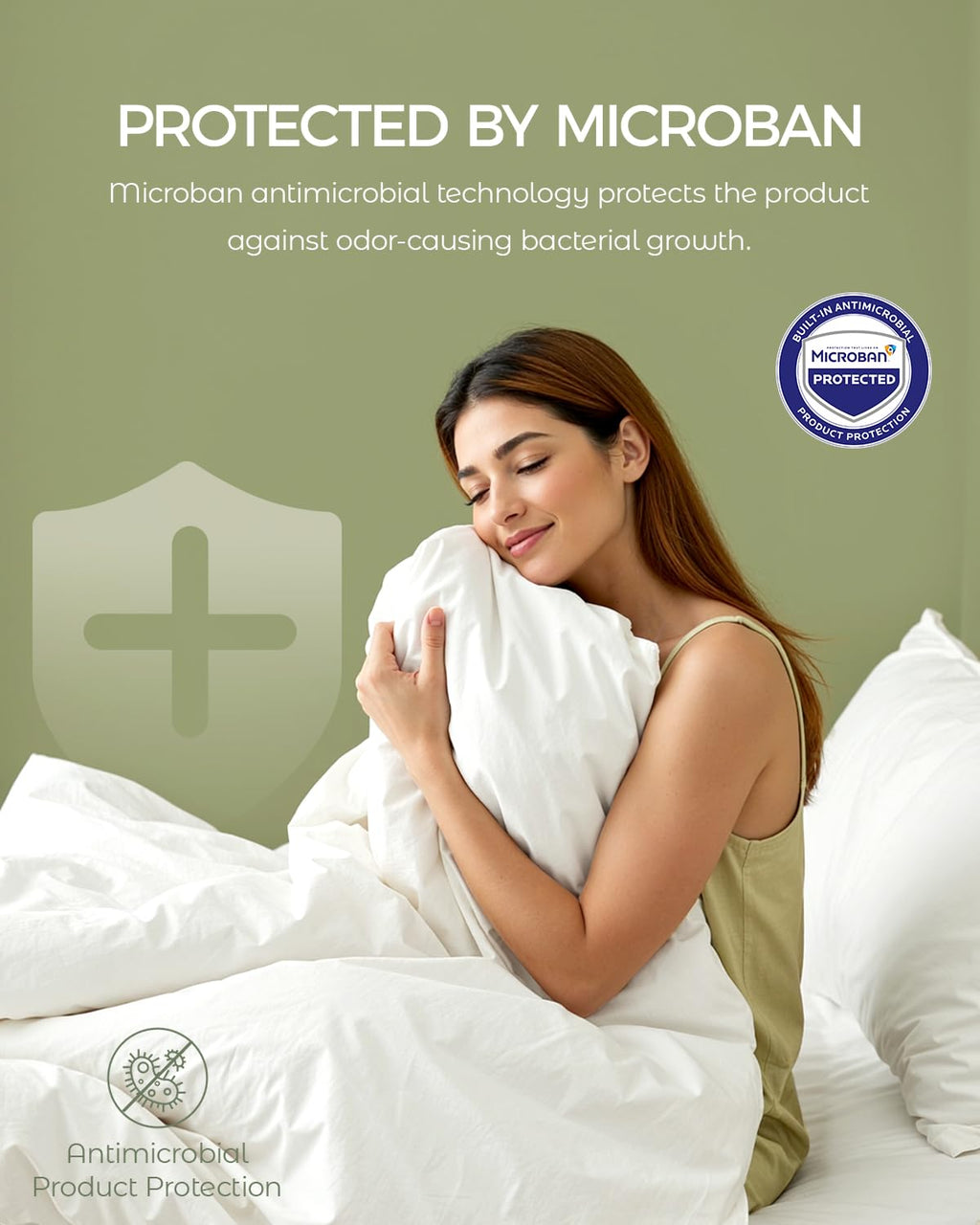 FAUNNA 100% Cotton Mattress Encasement Full 16&Duvet Cover Full