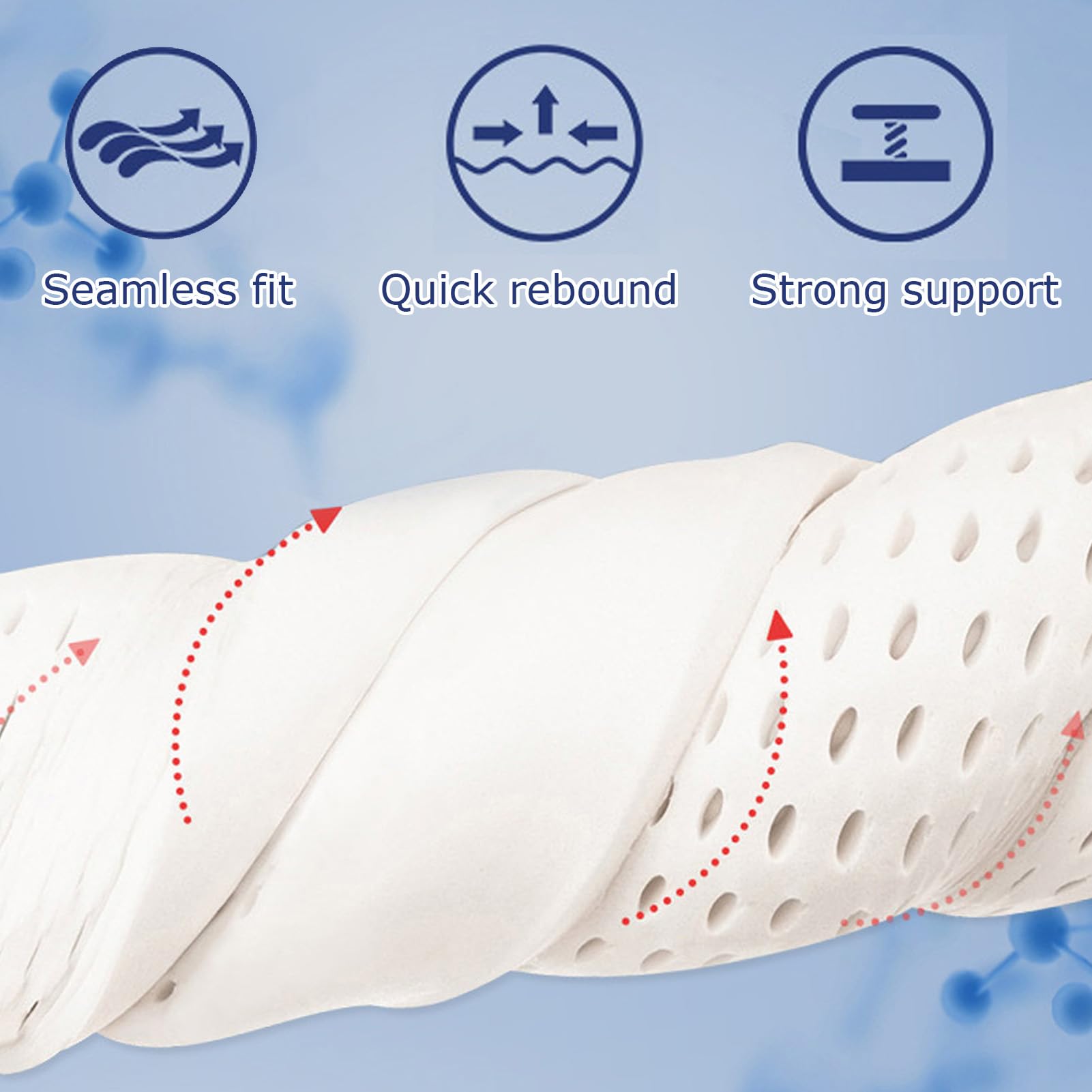 Natural Latex Mattress Topper with Breathable Cover