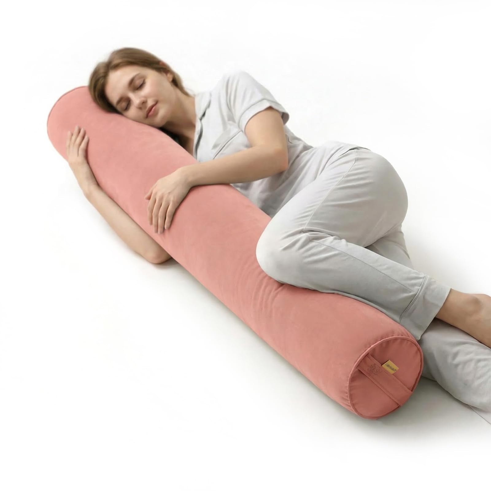 Long Round Body Bolster Pillow for Side Sleepers