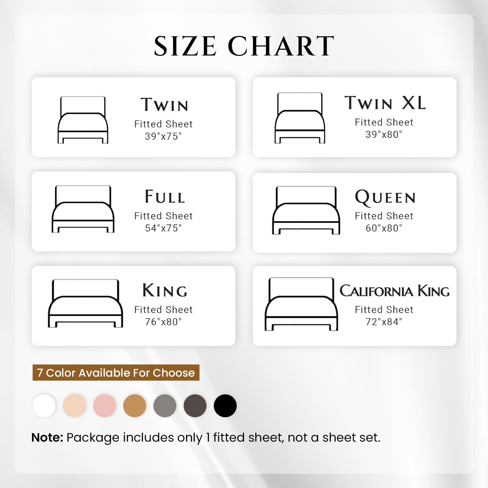 22 Momme Mulberry Silk Fitted Sheet, 16" Deep Pocket