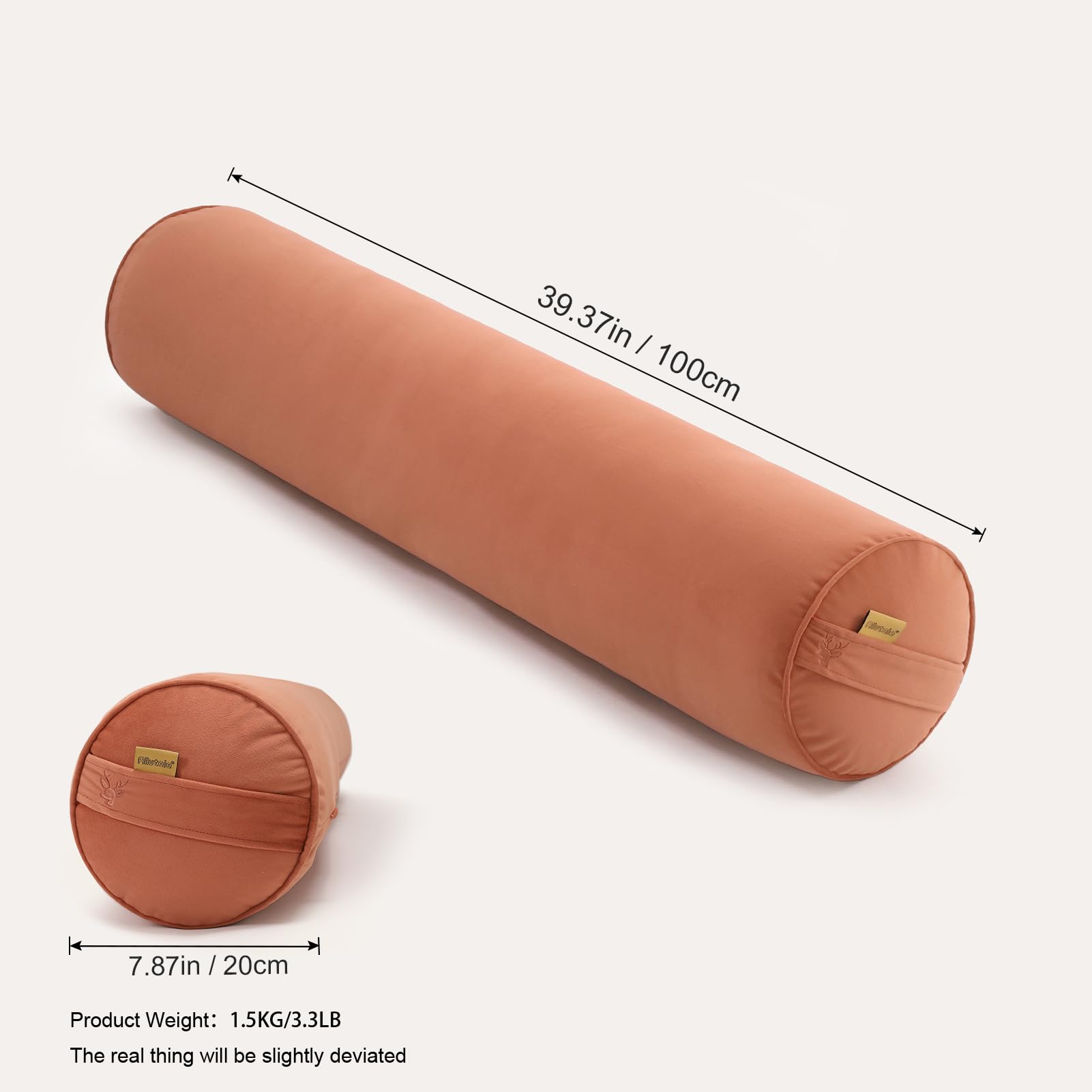 Long Round Body Bolster Pillow for Side Sleepers