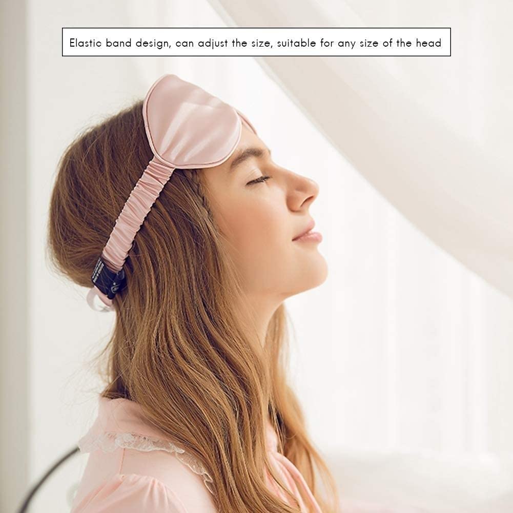 Silk Satin Blackout Sleep Mask with Adjustable Strap