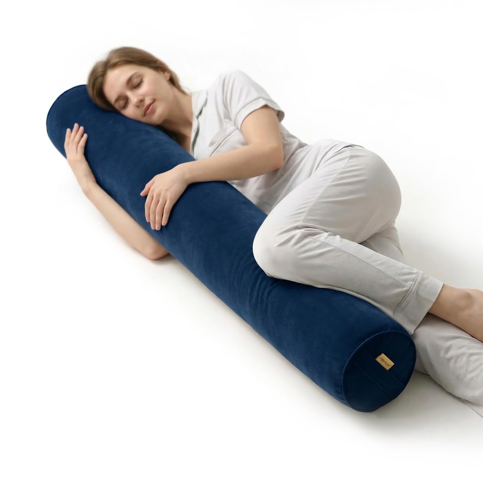 Long Round Body Bolster Pillow for Side Sleepers