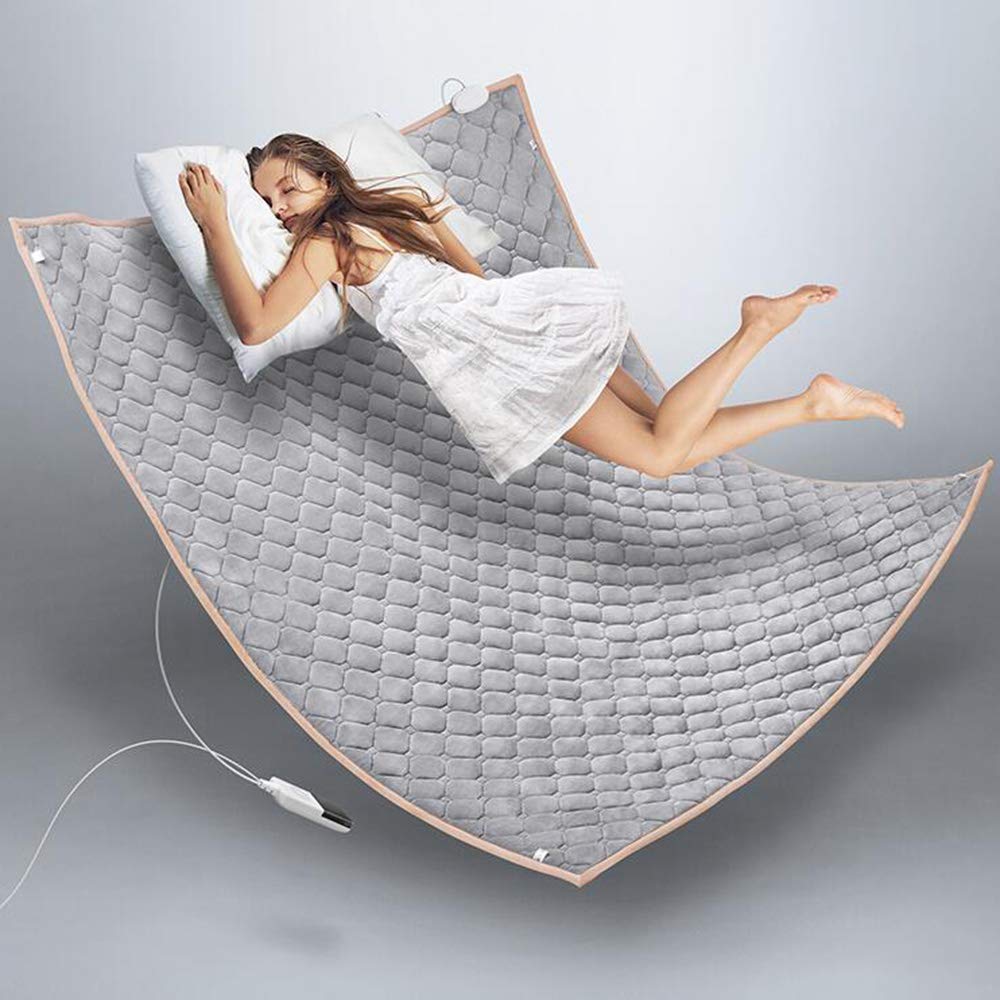 Electric Heated Blanket with 9 Heat Levels, 1–12H Timer & Auto Shut-Off