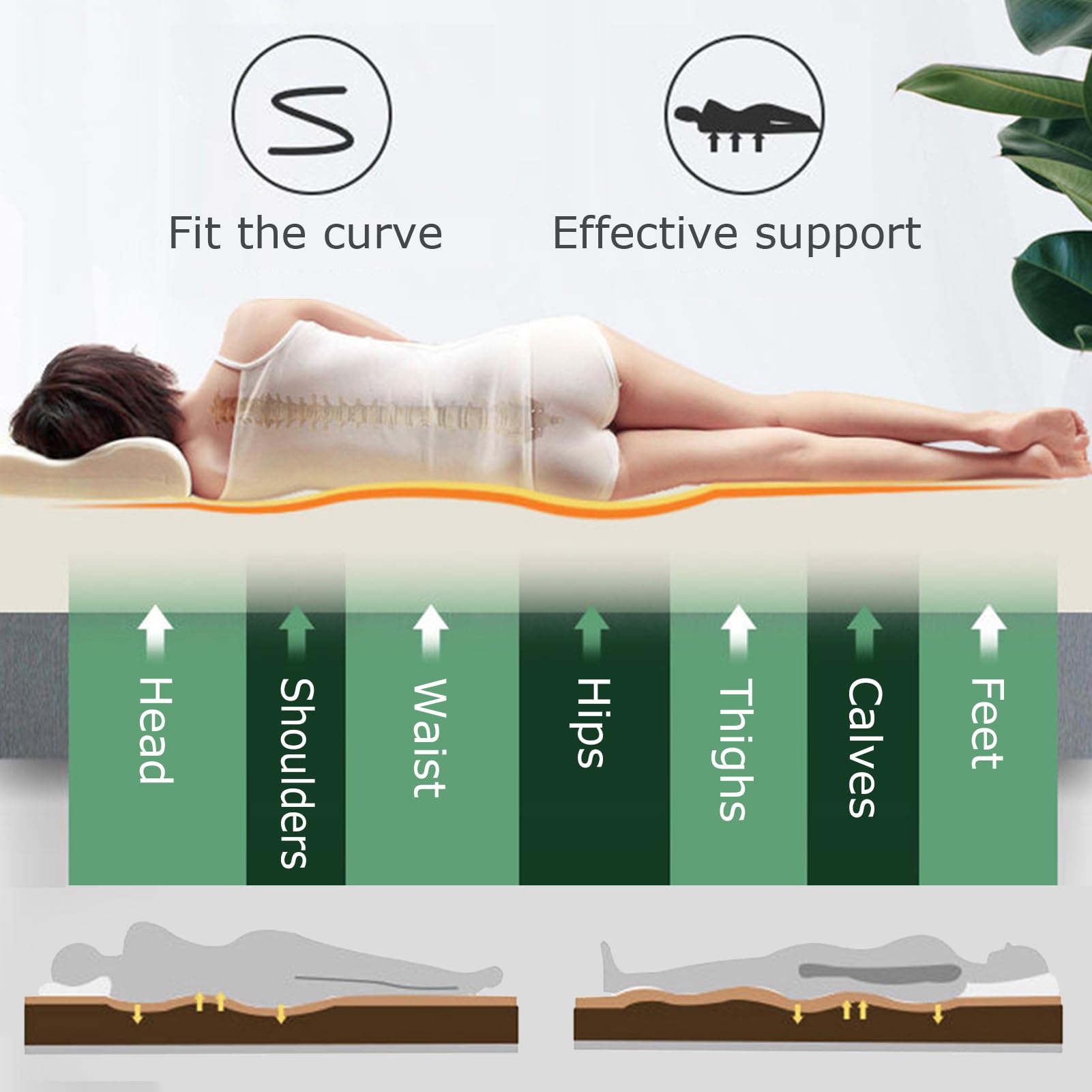 Natural Latex Mattress Topper with Breathable Cover