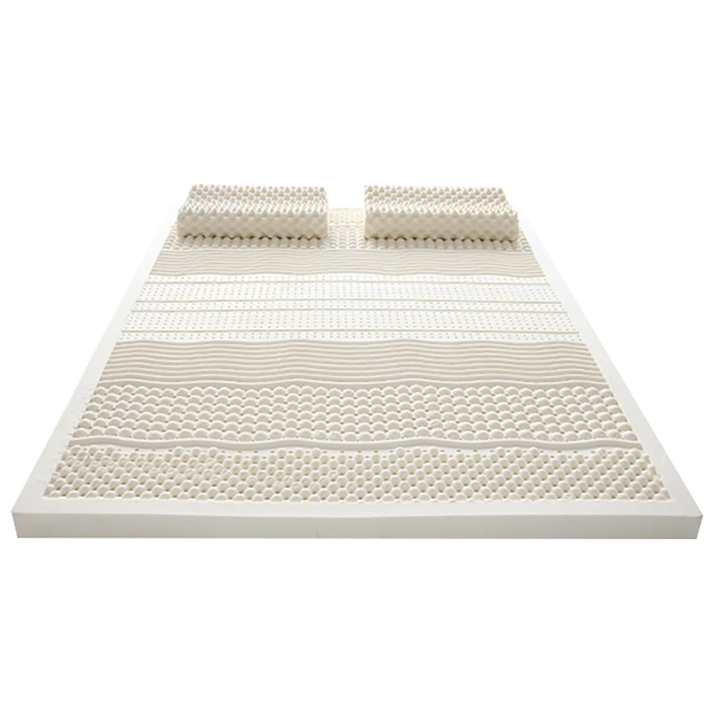 Natural Latex Mattress Topper with Cotton Cover, 7.5 cm, 200 × 220 cm