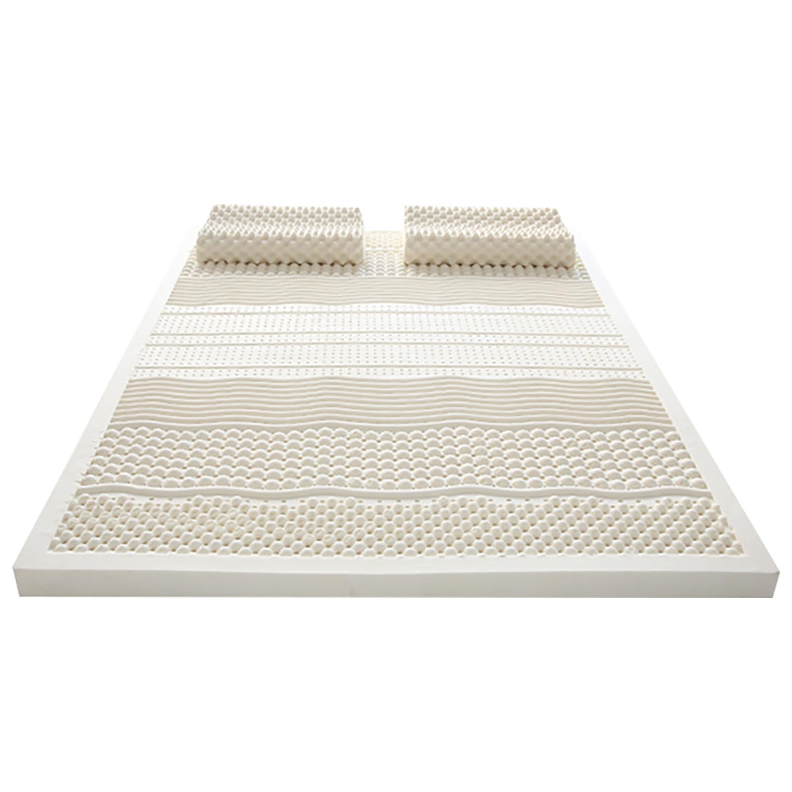 Natural Latex Mattress Topper with Cotton Cover, 7.5 cm, 200 × 220 cm