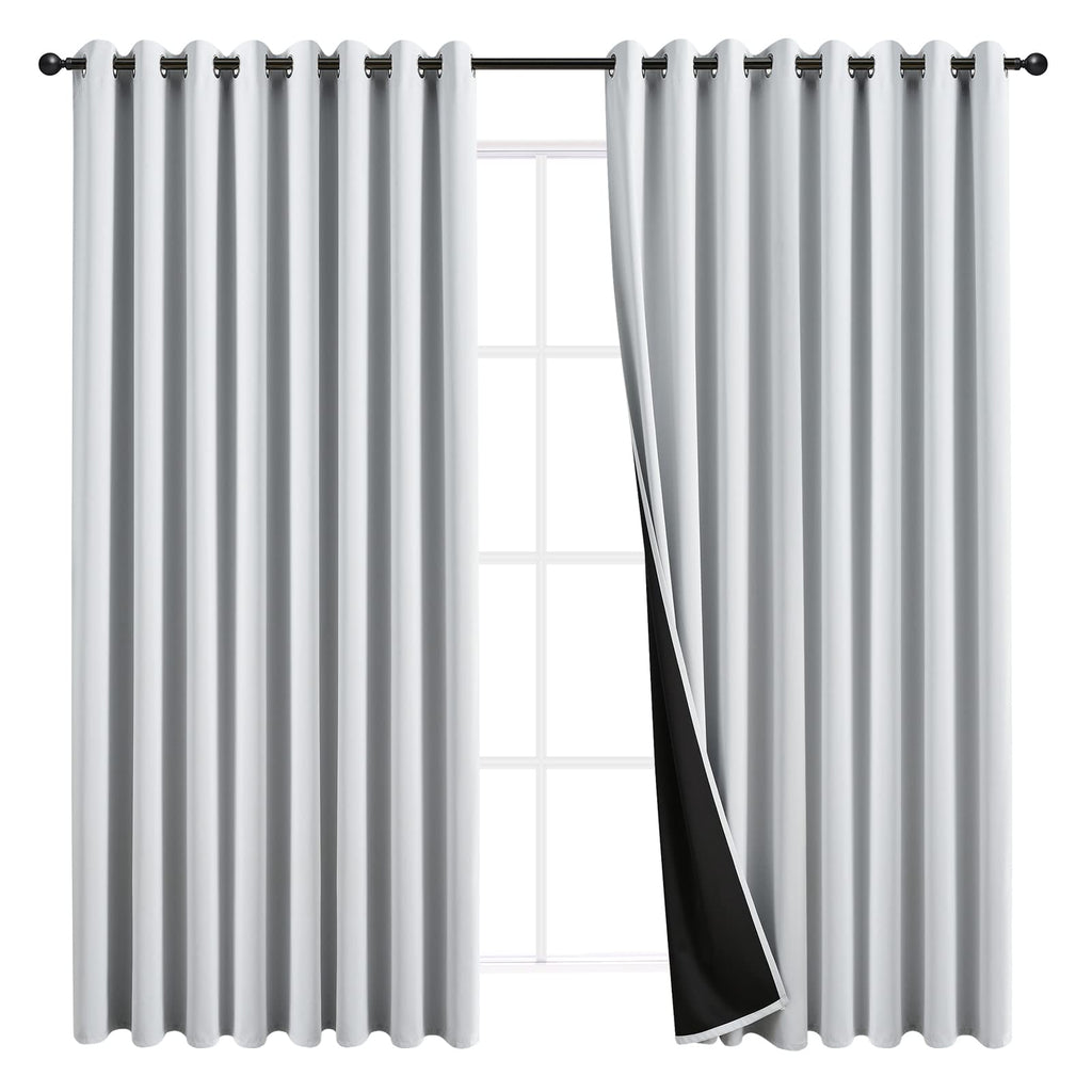 JSFLY 100% Blackout Curtains 84 inch Length for Bedroom 2 Panels