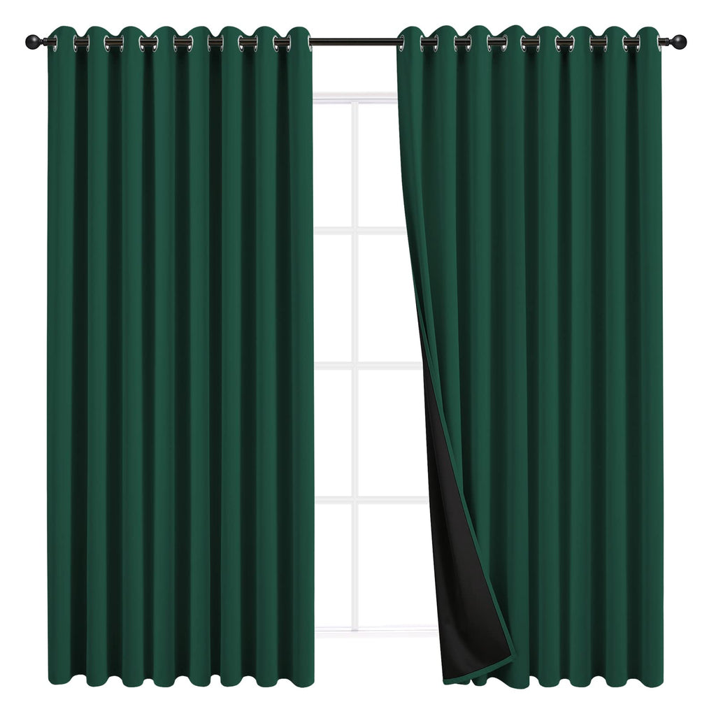 JSFLY 100% Blackout Curtains 84 inch Length for Bedroom 2 Panels