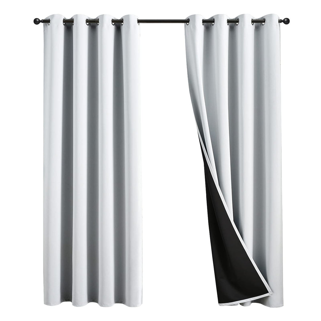 JSFLY 100% Blackout Curtains 84 inch Length for Bedroom 2 Panels