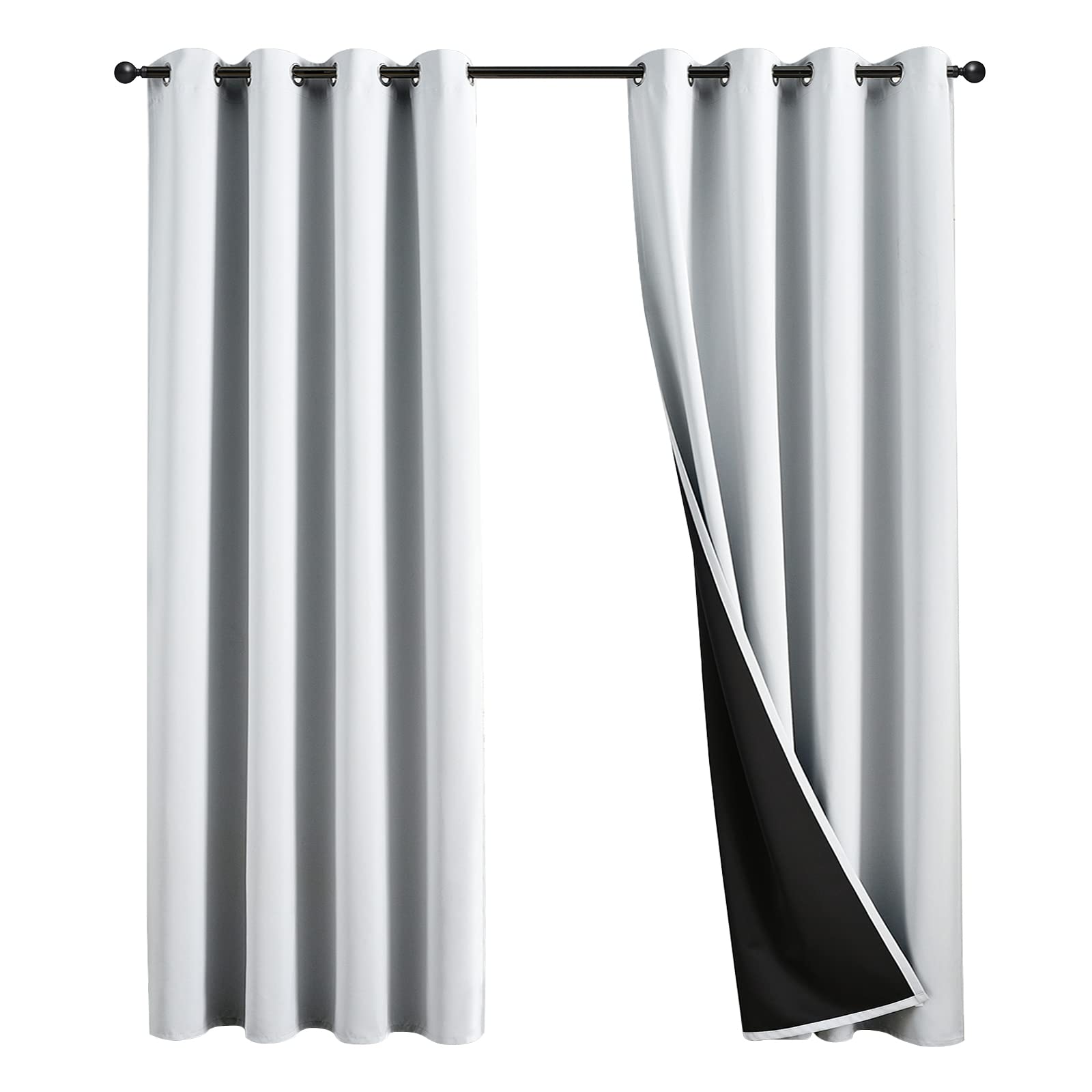 JSFLY 100% Blackout Curtains 84 inch Length for Bedroom 2 Panels