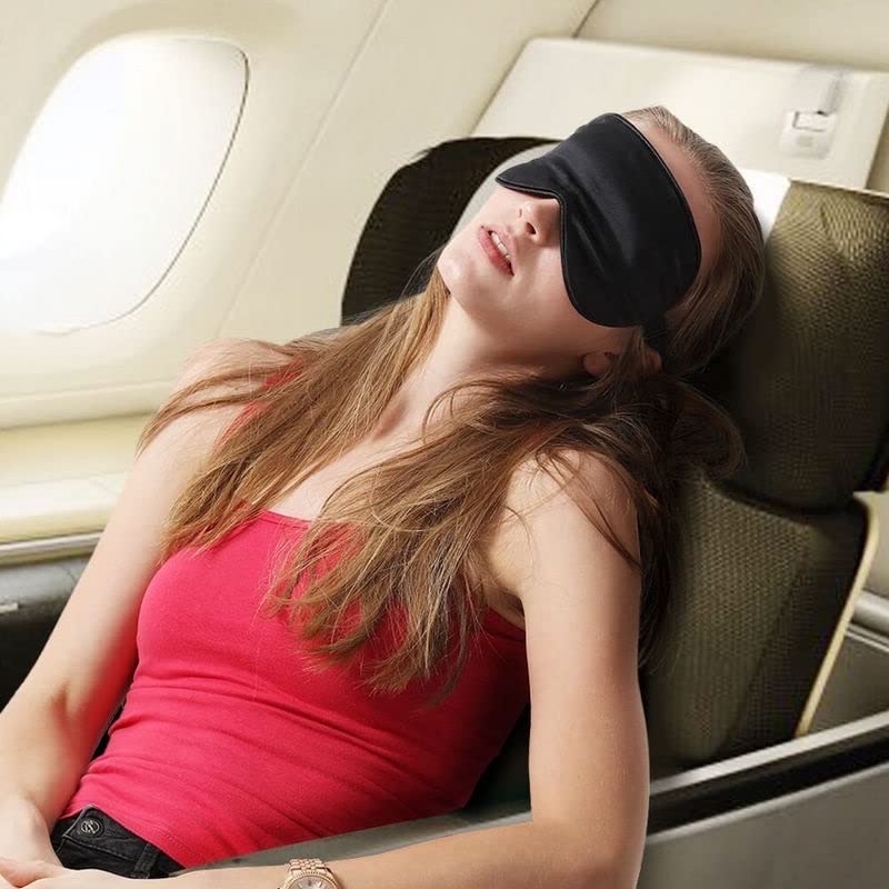 3D Contoured Light-Blocking Sleep Mask with Adjustable Strap