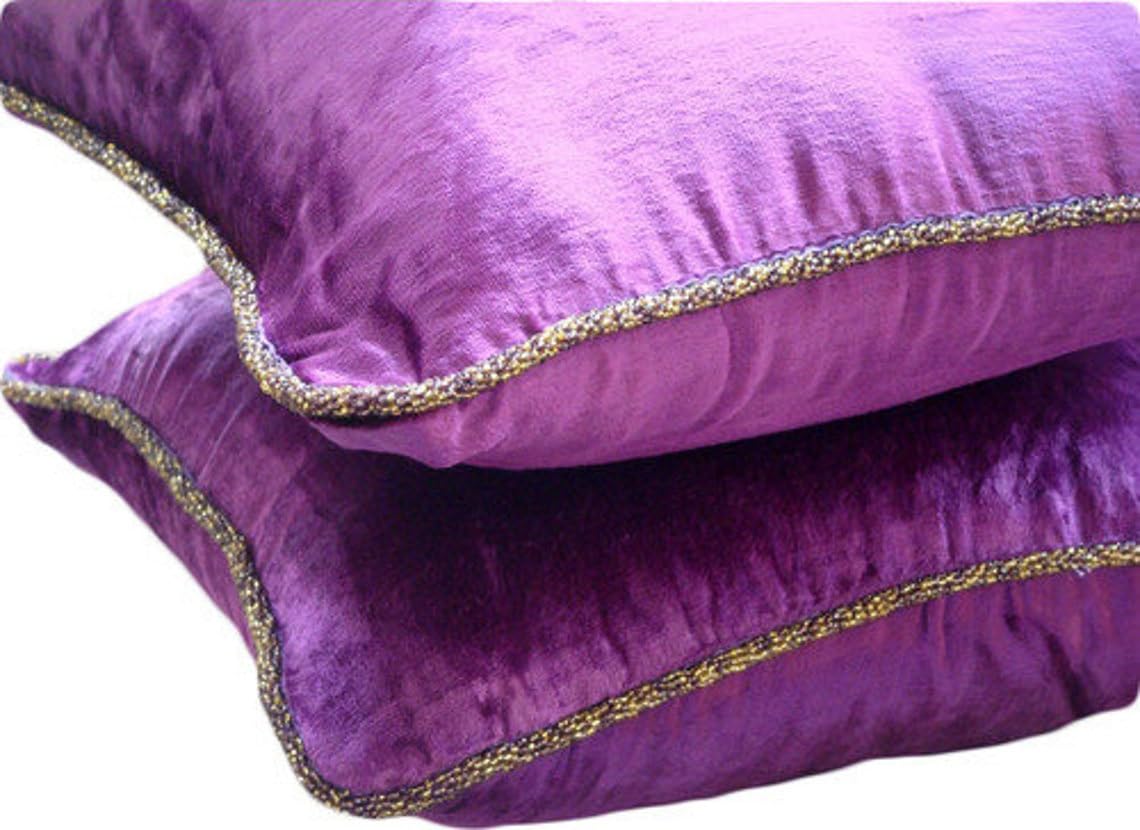 Light Brown Velvet Beaded Cord Cushion Cover, Choco Shimmer