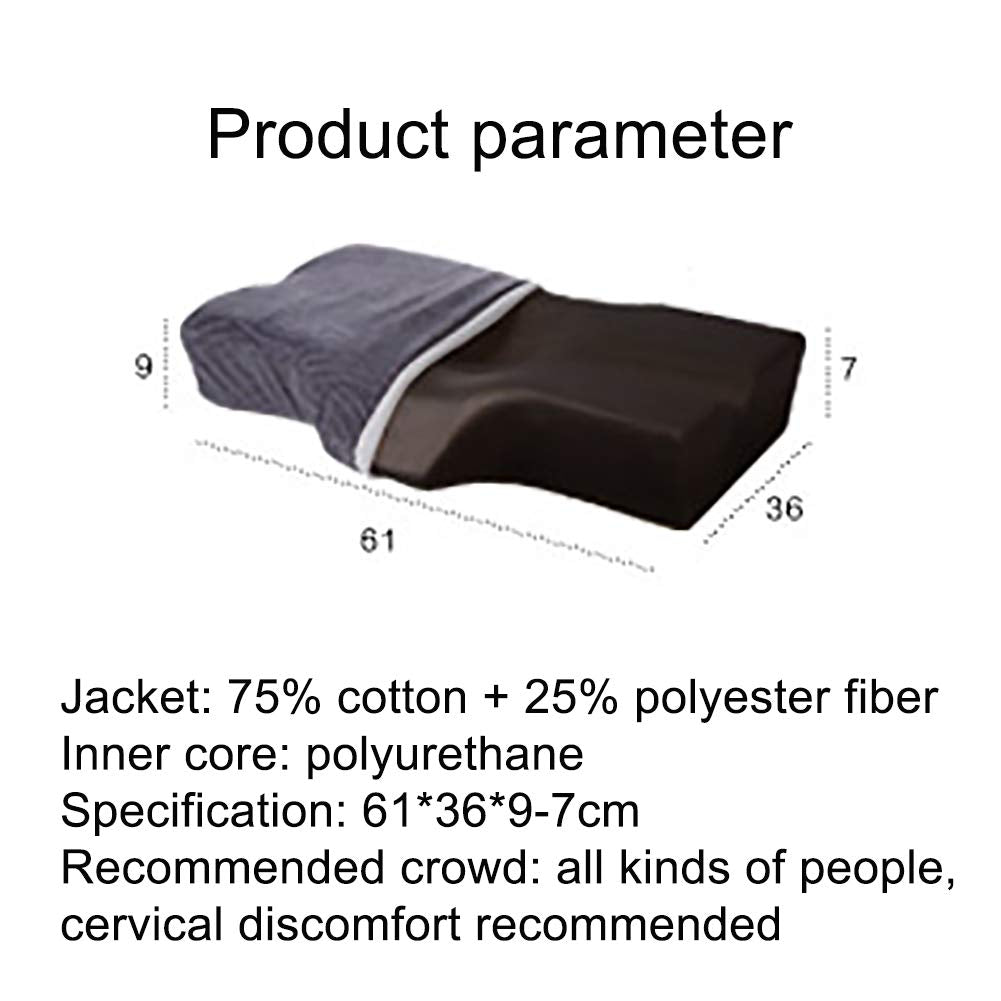 Ergonomic Contour Memory Foam Cervical Neck Pillow with Pillowcase
