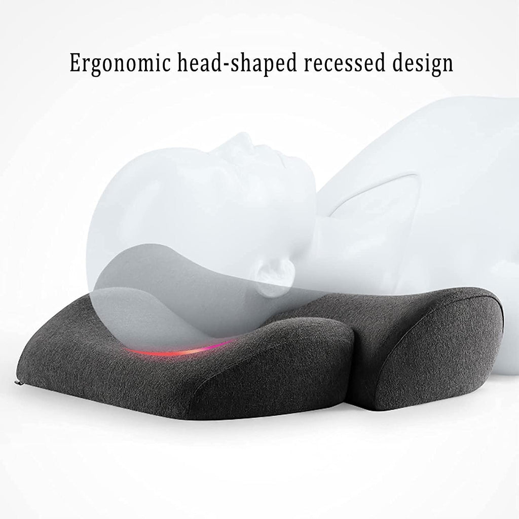2-in-1 Ergonomic Contour Memory Foam Cervical Pillow