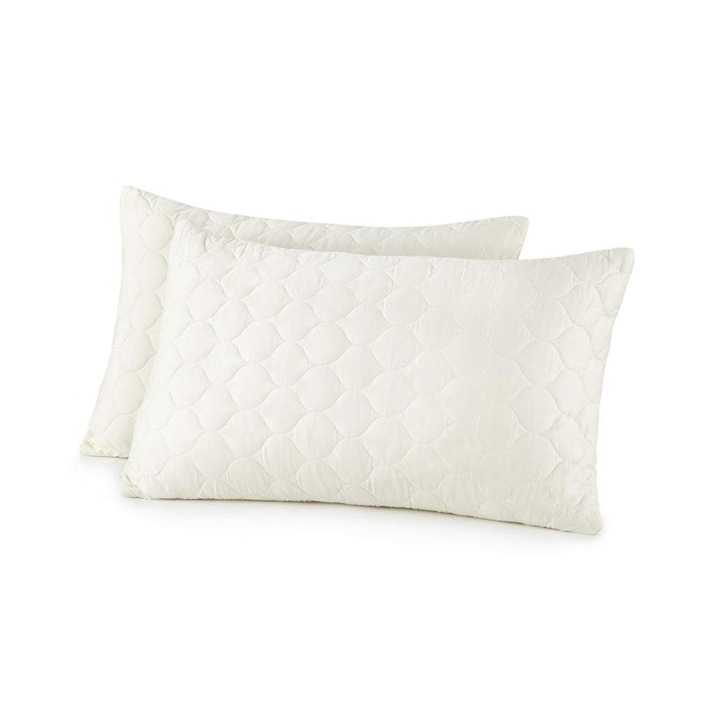 Whisper Organics Quilted Pillow Protector 100% Organic Cotton, Edge Piping
