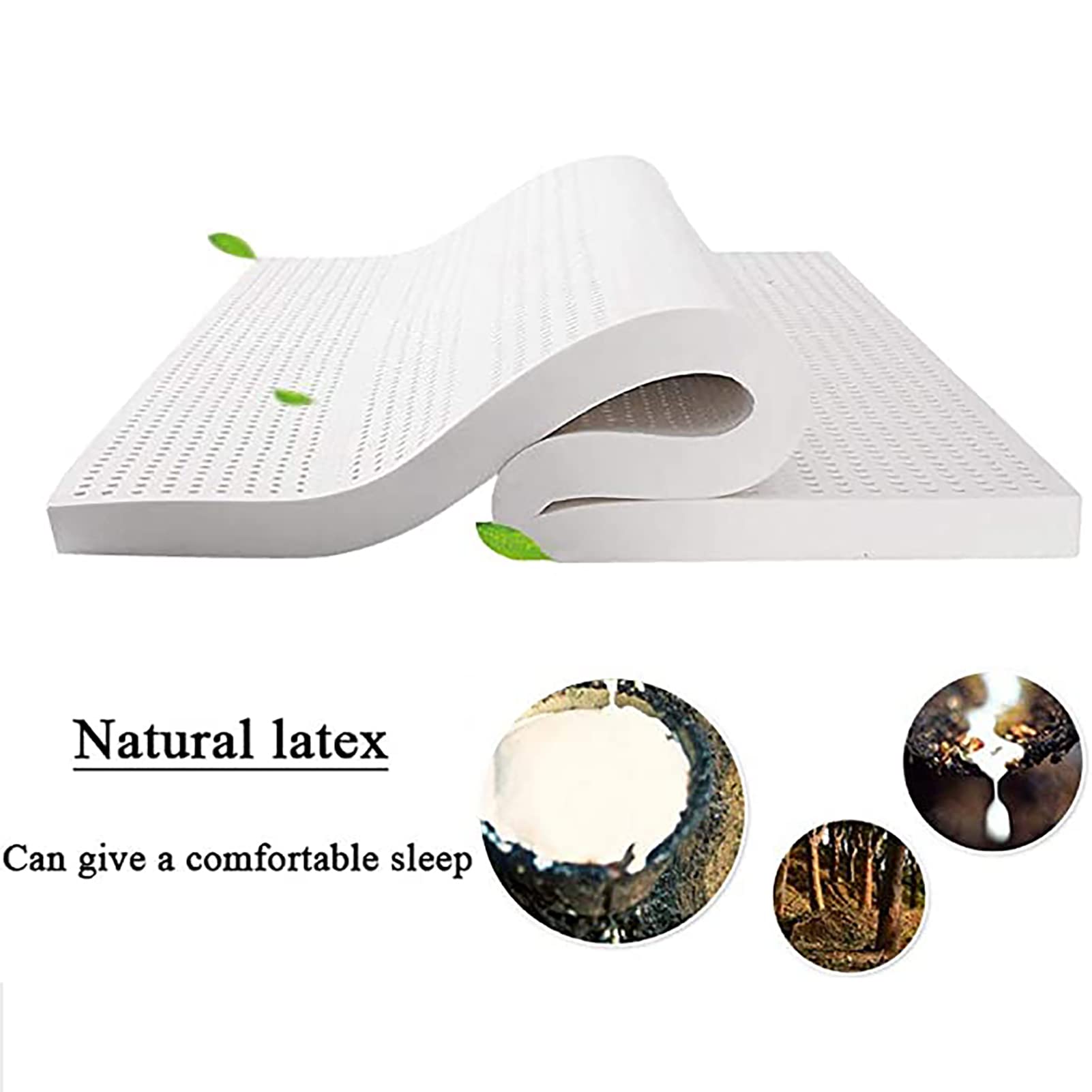 Natural Latex Mattress Topper, Medium Firm, 7.5 cm, 135 × 200 cm