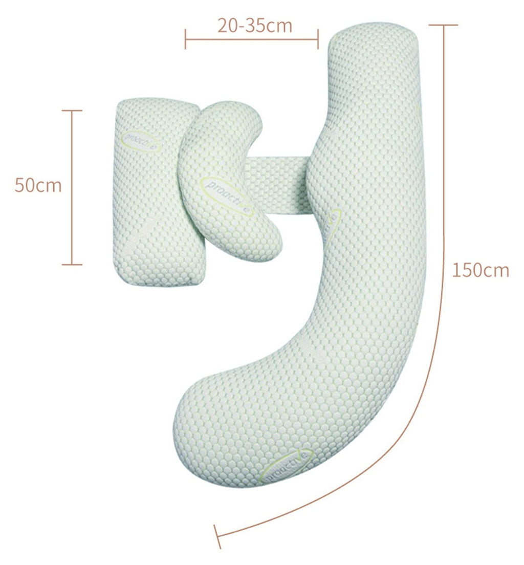 G-Shaped Full Body Pregnancy Pillow, Detachable, 150 × 50 cm