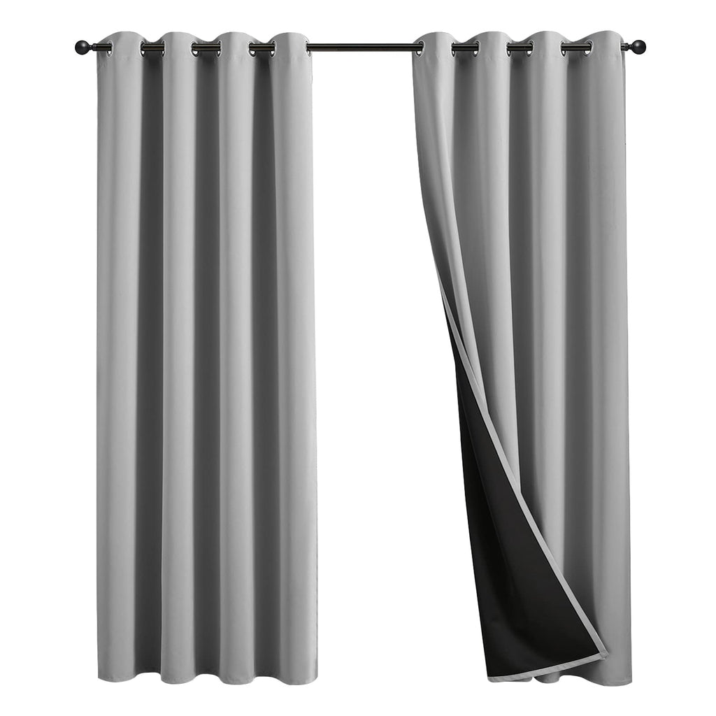 JSFLY 100% Blackout Curtains 84 inch Length for Bedroom 2 Panels