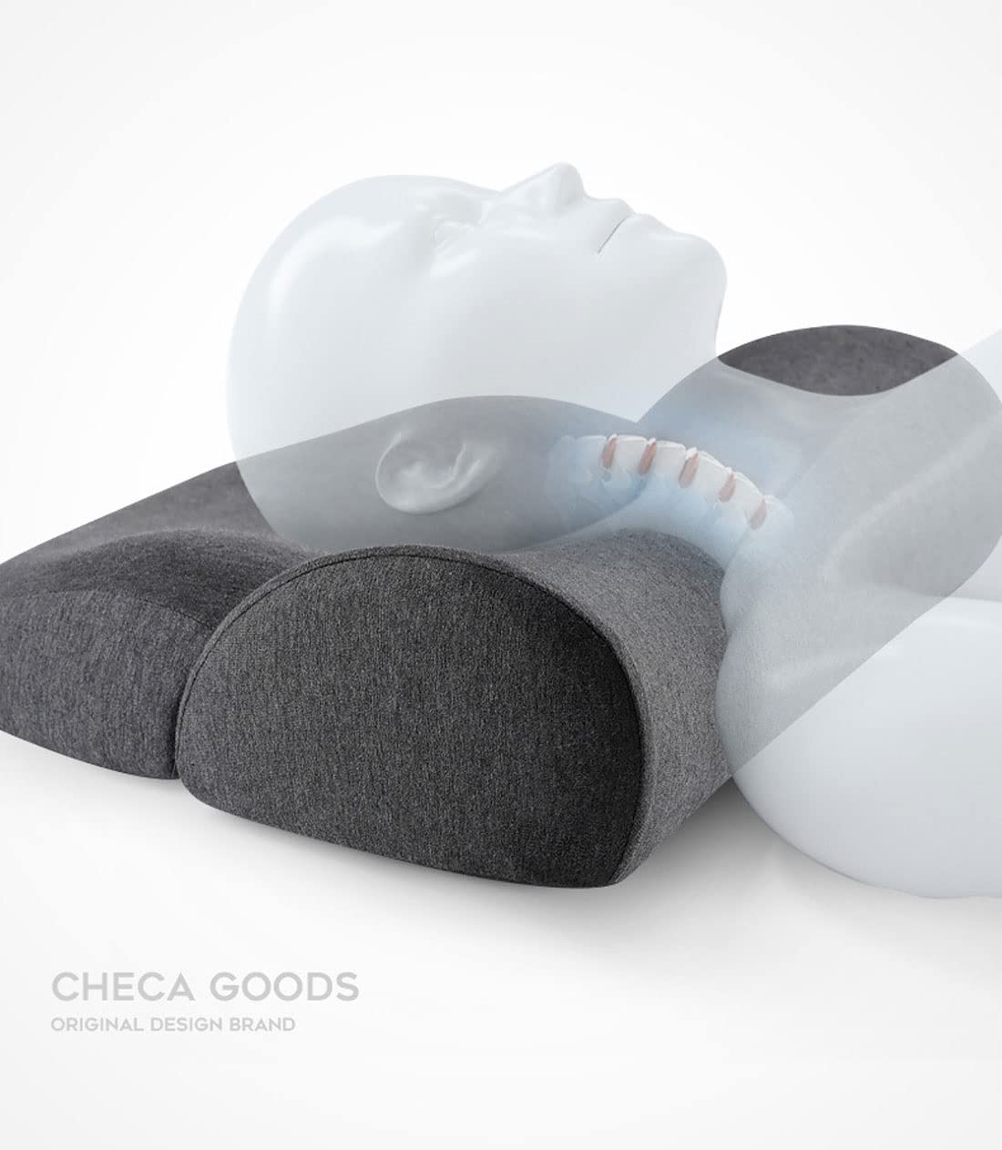2-in-1 Ergonomic Contour Memory Foam Cervical Pillow
