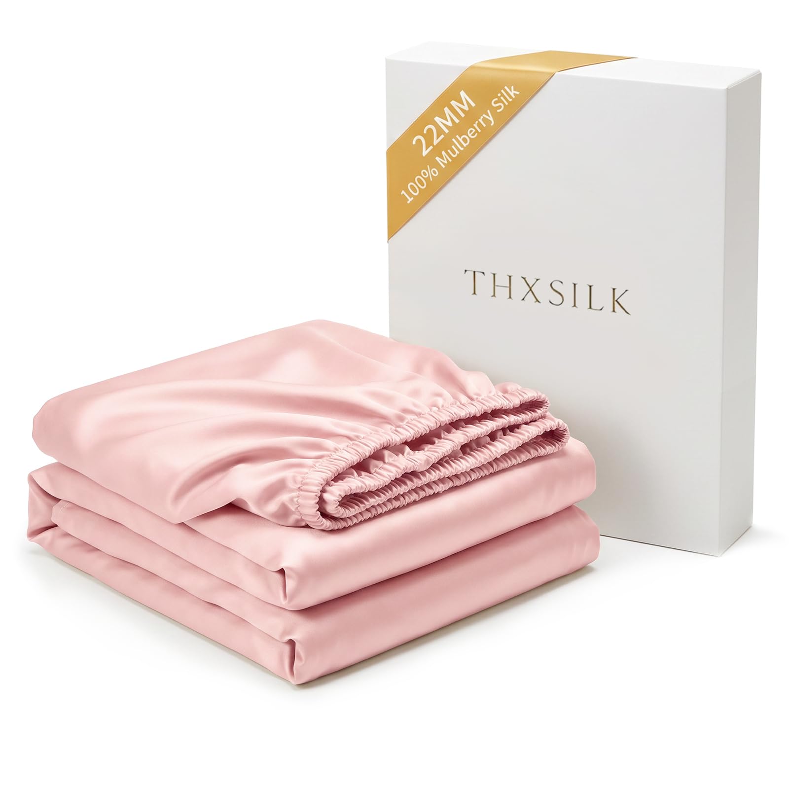 22 Momme Mulberry Silk Fitted Sheet, 16" Deep Pocket