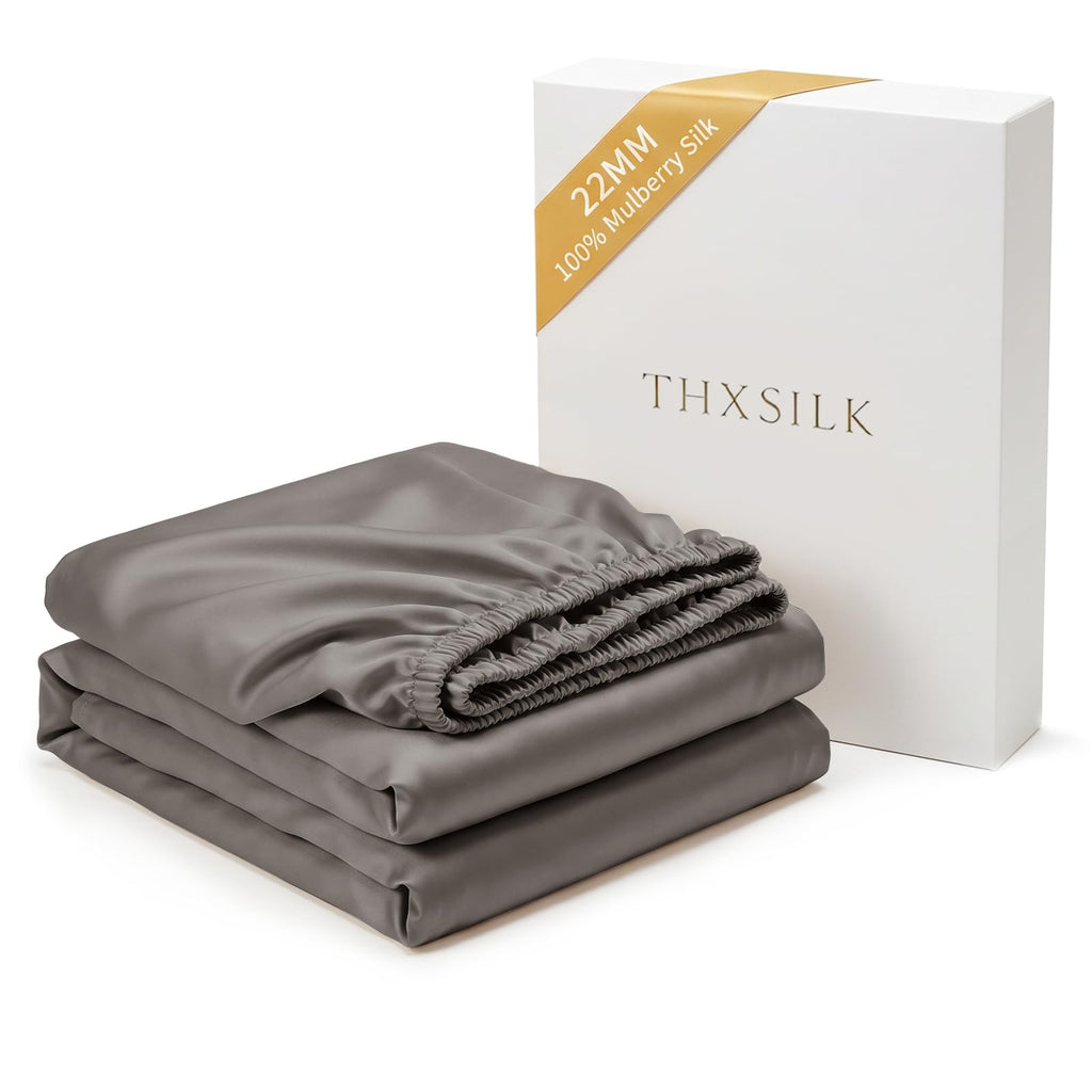 22 Momme Mulberry Silk Fitted Sheet, 16" Deep Pocket